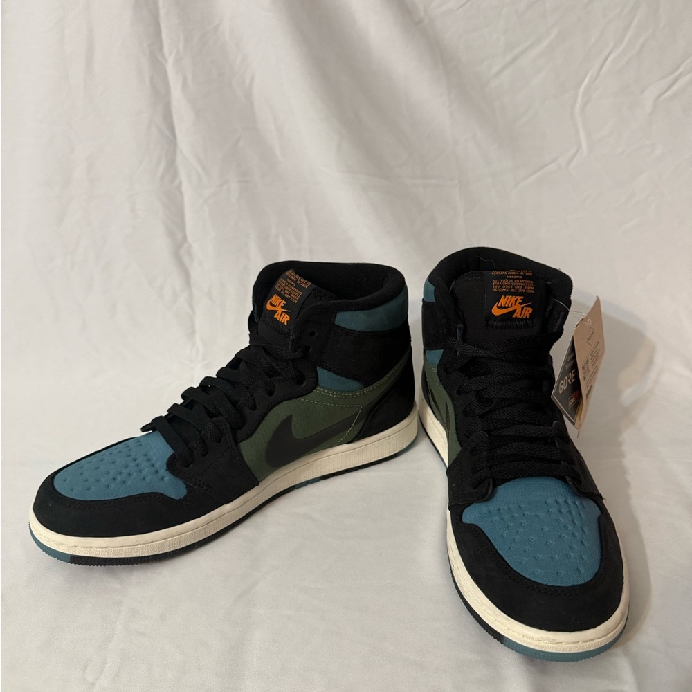 Nike High-Top Sneakers - Black, Blue, and Green